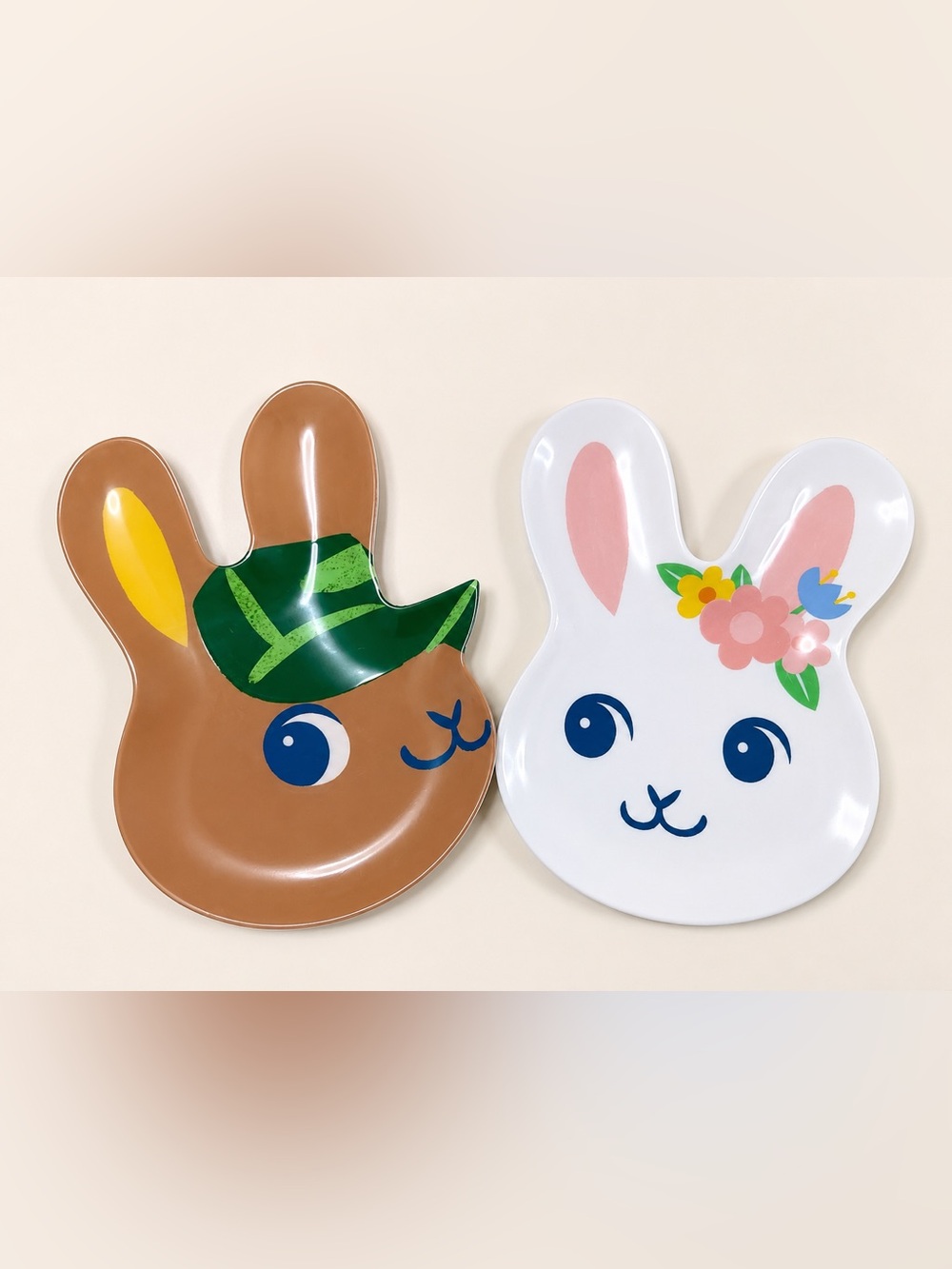 2020 Target Spritz Bunny Melamine Plates Set of 2 NEW Easter
